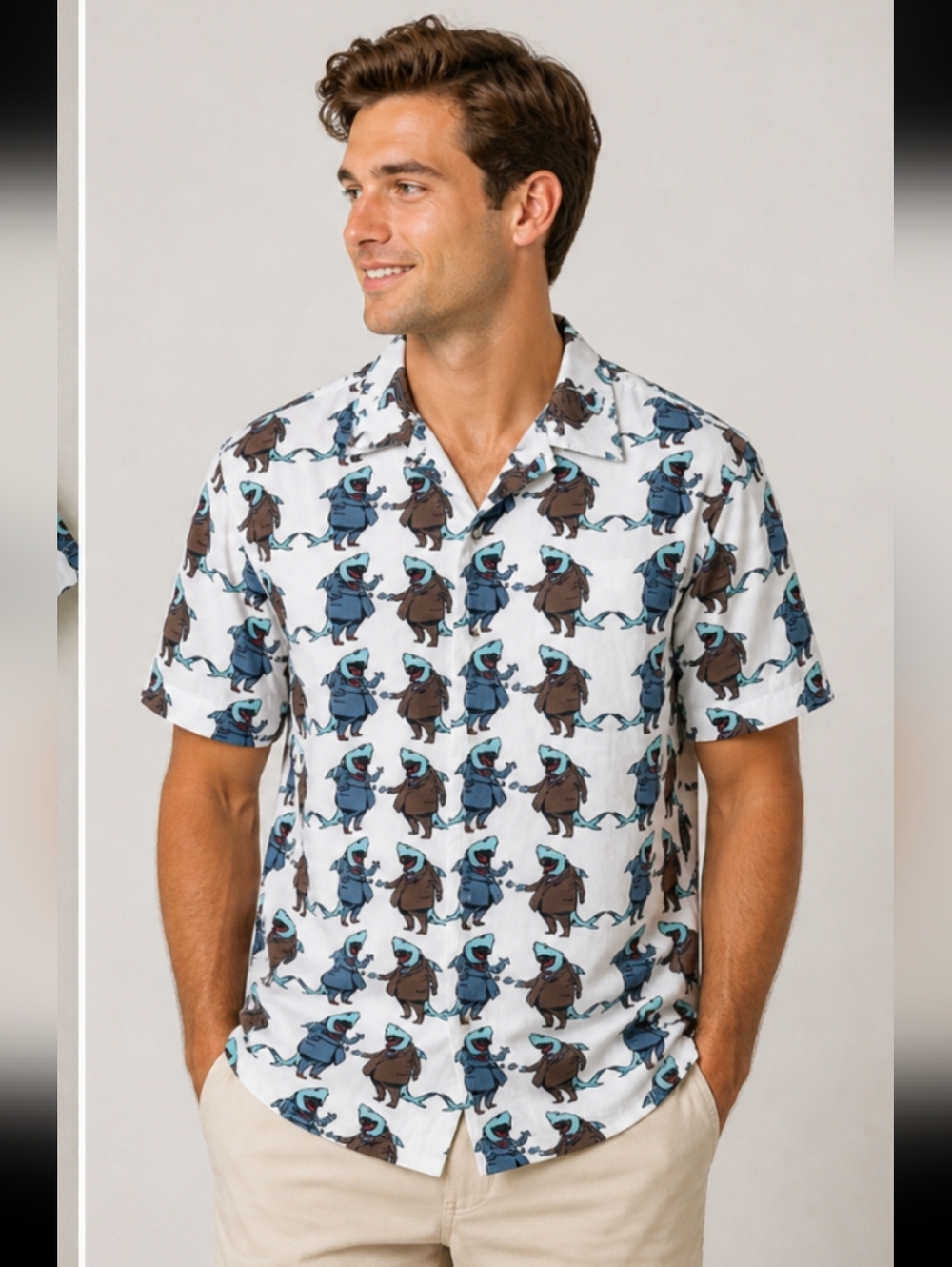 Delusions of Grandeur Corporate SharkButton Down XL Lightweight Loose Fit Men